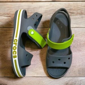 CROCS Bayaband Gray green unisex sandals little kid size 3